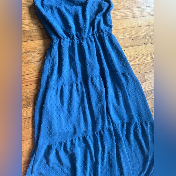 Chic Blue Halter Maxi Dress Size S - Picture 6 of 9